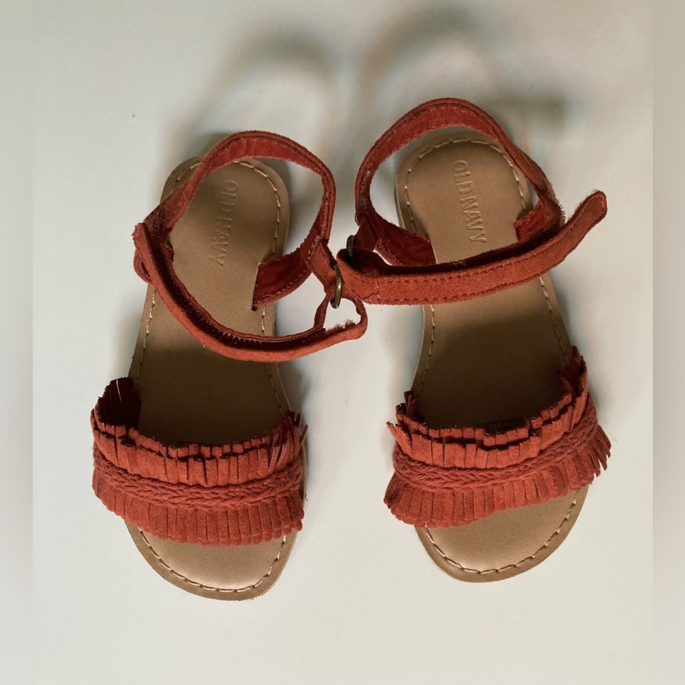 Old Navy Kids' Rust Fringe Ankle-Strap Sandals